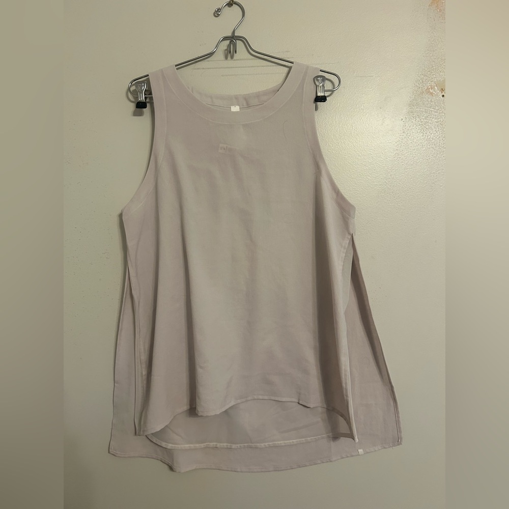 LULULEMON Dynamic Days Tank Women Color Dune/Light Chrome Size 10 NWOT 68